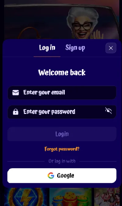 Login Spin Granny Casino - accesso all'account